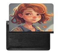 Short Hair Girl Passport Cover Protector Rfid Blocking Passport Holder Id Card Holder Secure Travel Wallet Organizer for Passport Tickets Credit Cards, style, One Size