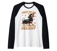 Short-haired Dachshund Dachshund Wiener Dog Teckel Dachshund Raglan Baseball Tee