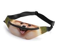 Short-haired Pomeranian Belt Bag, Multifunctional Sports Waist Pouch with Adjustable Strap, Lightweight Casual Waist Pack for Travel Running Cycling Daily Outdoor Activities