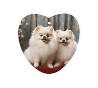 Short-haired Pomeranian Dog Car Air Freshener Hanging, Long Lasting Scented Car Aromatherapy Tablets, Love form Fragrance Scented Cards for Vehicles, Bedroom, Wardrobe Gray-style