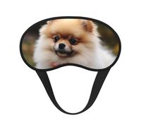 Short-haired Pomeranian Dog Sleep Mask for Side Sleeper, Blackout Eye Mask for Women Men, Zero Pressure Sleeping Masks Soft Breathable Eye Cover Comfortable Blindfold Eyeshade for Night Sleep