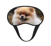 Short-Haired Pomeranian Dog Sleep Mask for Women Girls Men Soft Comfortable Eye Mask with Adjustable Strap Blackout Eye Sleep Shade Cover for Travel Yoga Nap Shift Work