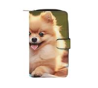 Short-haired Pomeranian Wallet Multifunctional Wallets for Men Compact Wallet Purse Passport Bag