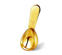 Short Handle Coffee Scoop 2 Tbsp Gold Measuring Scoops for Ground Coffee Mini Tea Scoop Metal 2 Tablespoon for Coffee Canister