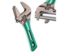 Short Handle Wrench - 6 Inch 8 Inch Alloy Steel Wide Jaw Tool | Adjustable Wrench, Large Opening Pipe Repair Tool for Tap Drain Nut Manual Tool