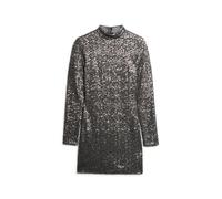 Short high-neck sequin dress for women Superdry Gris S