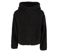 Short hooded fleece for women Urban Classics Sherpa Black XS
