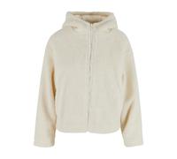 Short hooded fleece for women Urban Classics Sherpa Blanc M