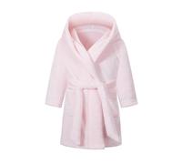 Short Hooded Nightgowns Robe with Belt for Baby Boys Solid Long Sleeve Flannel Plush Hooded Bathrobe Fall Winter Warm Soft Fuzzy Loungewear Pyjamas Robe Kimono Tops (Pink, 9-10 Years)