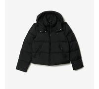 Short Hooded Padded Jacket Black