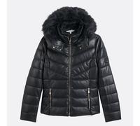 Short Hooded Padded Jacket, Mid-Season Black