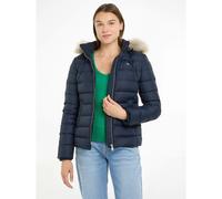 Tommy Jeans Women’s Basic Hooded Puffer Jacket, Blue (Dark Night Navy), XL