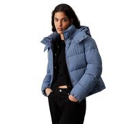 Short Hooded Puffer Jacket - female - Calvin Klein - Winter Jackets - Blue - L - Jackets L
