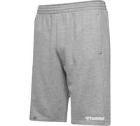 hummel Men's Hmlmover Cotton Bermuda Shorts, Grey Melange, XXL