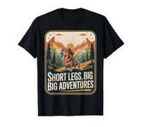 Short Legs Big Adventures Dachshund Hiking Design Value Graphic T-Shirt