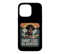 Short Legs Big Adventures Dachshund Mountain Hiker Dog Case for iPhone 14 Pro Max