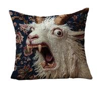 Short Lint Pillow Cover 18inch Cute Two Donkeys Embroidery Decorative Throw Pillowcase For Sofa Bedroom Living Room Home Decoration