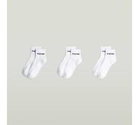 Short Logo Socks 3-Pack - White - Men 44-47