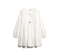 Short long-sleeve dress for women Superdry Ibiza Blanc XS