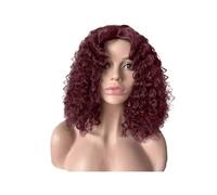 Short Loose Curly Wig Afro Synthetic Wig Natural Half Short Wigs For Black For Weave Red Fluffy with Curly Bangs Women Wigs