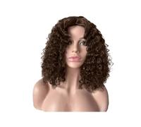 Short Loose Curly Wig Afro Synthetic Wig Natural Half Short Wigs For Black with Red For Wigs Women Weave Fluffy Bangs Curly