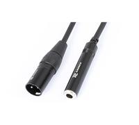 Short Male XLR to 6.3mm Female Jack Socket Convertor Cable 15cm - Pro Audio