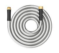 Short Metal Garden Hose 10 ft Connector, Stainless Steel Small Hose Extension Adapter for Hose Reel, Long, Flexible, Lightweight & Heavy Duty Water Pipe, No Kinking Outdoor Water Hose for Yard 10 Feet