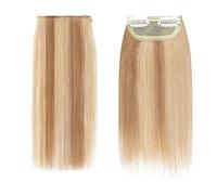 Short Mini Clip in Human Hairs Extensions, Invisible Hairpin Silky Straight Real Remy Hair, Small Thin One Piece Hairpieces for Women Quick to Wear(12P613,6inch 10g)