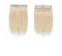 Short Mini Clip in Human Hairs Extensions, Invisible Hairpin Silky Straight Real Remy Hair, Small Thin One Piece Hairpieces for Women(Platinum Blonde,4inch 8g)