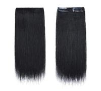 Short Mini Clip in Human Hairs Extensions, Invisible Hairpin Silky Straight Real Remy Hair, Small Thin One Piece Hairpieces for Women Quick to Wear(Jac Black,4inch 8g)