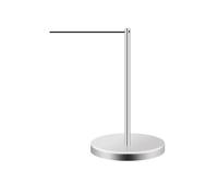 Short Mini Stanchions, Red Carpet Runner Poles with Elastic Cord, 17.7in Crowd Control Stanchions Posts Barrier for Museums, Art Exhibitions(Silver)