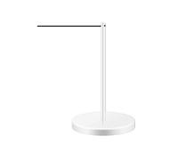 Short Mini Stanchions, Red Carpet Runner Poles with Elastic Cord, 17.7in Crowd Control Stanchions Posts Barrier for Museums, Art Exhibitions(White)