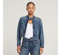 Short Moto Jacket - Medium blue - Women M