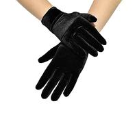 Short Opera Velvet Gloves Women Wrist Banquet Gloves for Evening Wedding Party Dancing Costume Fancy Dress Accessories