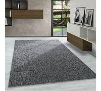 Short Pile Carpet Gray Area Rug Solid Color Rectangular 120x170 cm Living Room Decor Soft and Cozy Floor Mat Perfect for Home Interiors
