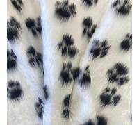 Short Pile Fun Faux Fur - Animal Paw Print, Soft, Plush - 150cm Wide