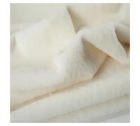 Short Pile Fun Faux Fur Fabric Material, 63 Colors Smooth Faux Fur Material Squares Soft Plush Craft and Hobby Fabric, Fluffy Fabric Craft Cut Strip for Sewing, Pet Beds, 50x50cm (Color : Cream)