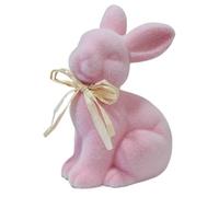 Short-pile Moss Easter Bunny Decor Easter Moss Rabbit Figurine Desktop Decoration Festive Bunny Decoration Rabbit Figurine Decor Rabbit bunnies topiary spring Easter Decorating Gift Green tab