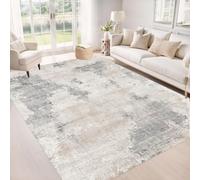 Short Pile Rugs for Living Room Non Slip Washable Carpet 90 X 150 CM | Anti Slip,Soft Non Shedding Floor Mat for Hall,Durable Carpet,Suitable for hotels,restaurants,balconies,Grey Abstract