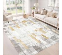 Short Pile Rugs for Living Room Non Slip Washable Carpet 90 X 150 CM | Anti Slip,Soft Non Shedding Floor Mat for Hall,Durable Carpet,Suitable for hotels,restaurants,balconies,Yellow Light Brown