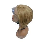 Short Pixie Straight Bob Wigs for Black Women 13 x4 x1 T Part Lace Frontal Wig for Daily Use(8#)