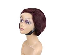 Short Pixie Straight Bob Wigs for Black Women 13 x4 x1 T Part Lace Frontal Wig for Daily Use(99j)