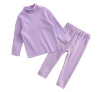 Short Pjs for Girls Kid's Silk Pyjamas 2 Piece Kawaii Cartoon Print Sleepwear Animal Pj Shorts Set Soft Lounge Sets Teenagers Children Teens Purple