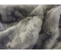 Short Plush Care Bear Faux Fur Fabric Material - Silver Fox, 1/8Mtr - 50cmx37cm