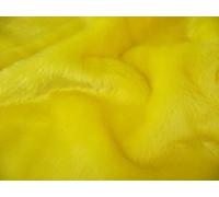 Short Plush Care Bear Faux Fur Fabric - Yellow, 1Mtr - 150cmx100cm