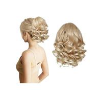 Short Ponytail Extension - 10 Inch Loose Curly Wavy Drawstring Comb Clip Hair for Women Hair Extension for Daily Use(Blonde)