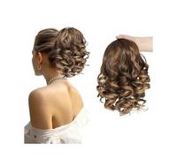 Short Ponytail Extension - 10 Inch Loose Curly Wavy Drawstring Comb Clip Hair for Women Hair Extension for Daily Use(Medium Blonde)