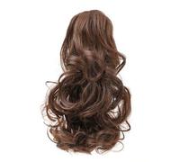 Short Ponytail Hair Extension, 10 Inch Claw Clip Extension, Wavy Curly Clip in Hair Extensions, Natural Fake Pony tail Synthetic Hairpiece for Women for Daily Use(8)