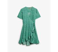 Short printed wrap dress for women Superdry Vert XS