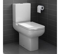Short Projection Close Coupled Bathroom Toilet Dual Flush Compact Cloakroom WC